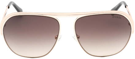 Guess zonnebril met gouden montuur en bruine gradiëntlenzen - One Size