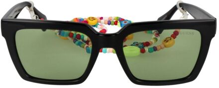 Guess Zonnebril met kralenaccent Zwart
