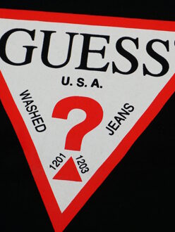 Guess Zwarte aansluitende katoenen T-shirt Guess , Black , Dames - M,S,Xs