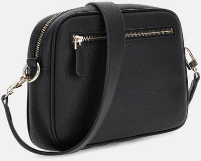 Guess Zwarte dames crossbody tas met verstelbare band en meerdere zakken Guess , Black , Dames - ONE Size