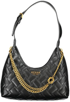 Guess Zwarte Gracelynn Schoudertas met Rits Guess , Black , Dames - ONE Size