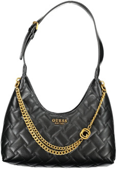 Guess Zwarte Gracelynn Schoudertas met Rits Guess , Black , Dames - ONE Size