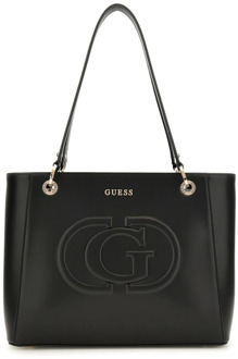 Guess Zwarte Polyethyleen Handtas Guess , Black , Dames - ONE Size