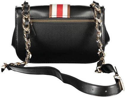 Guess Zwarte Polyethyleen Schoudertas met Kettingriem Guess , Black , Dames - ONE Size