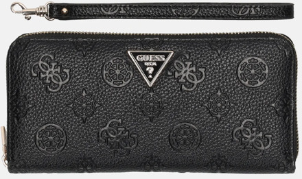 Guess Zwarte Portemonnee met Rits en Kaartsleuven Guess , Black , Dames - ONE Size