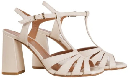 Guglielmo Rotta Blokhak Leren Sandalen Guglielmo Rotta , Beige , Dames - 40 Eu,38 1/2 Eu,37 Eu,39 EU