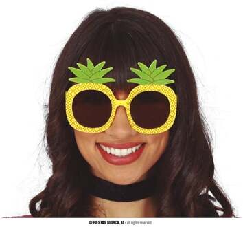 Guirca Carnaval/verkleed party bril Ananas - Tropisch/Hawaii thema - plastic - volwassenen