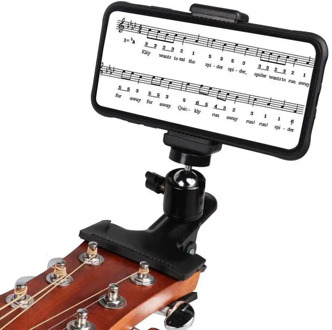 Guitar Head Clip Mobile Phone Holder Live Broadcast Mobiile Phone Bracket Stand Tripod Clip Head and Mobile Phone Clip