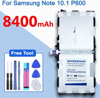 GUKEEDIANZI Tablet Batterij T8220E/T8220C Voor Samsung GALAXY Note 10.1 SM P600 P601 P605 P607 T520 T525 8400mAh