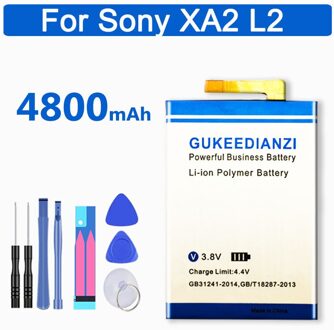 Gukeedianzi Voor Sony Xperia XA2 L2 LIP1654ERPC Batterij Backup 4800Mah Batteria Vervanging Accessoires Batterij Met Gereedschap