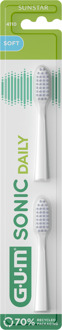 Gum Elektrische Tandenborstel GUM Sonic Daily Brush Heads White 2 st