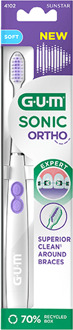 Gum Elektrische Tandenborstel GUM Sonic Ortho Battery Brush Soft 1 st