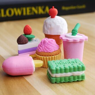 Gum Rubber Briefpapier Cake Shaped Leuke Schoolbenodigdheden Voor Kinderen Briefpapier