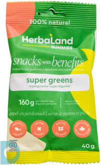Gummies Super Greens Appel en Perzik - 40 gram