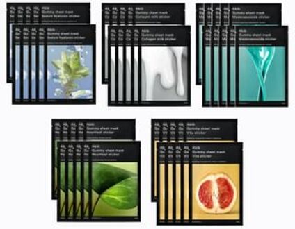 Gummy Sheet Mask Bundle Set - 5 Types Madecassoside Sticker