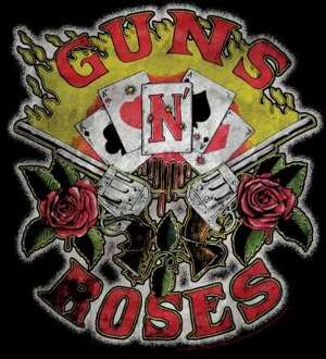Guns N Roses Cards Men's T-Shirt - Black - L Zwart