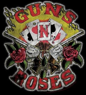 Guns N Roses Cards Women's T-Shirt - Black - L Zwart