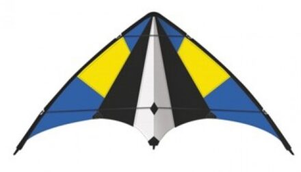 Gunther Günther tweelijnsstuntvlieger Sky Move 160 x 180 cm blauw/geel
