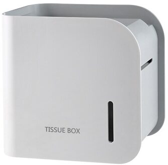 Guret Toiletrolhouder Draagbare Wc Lade Huishoudelijke Opslag Houder Punch-Gratis Opbergdoos Huishoudelijke Badkamer Accessoires wit