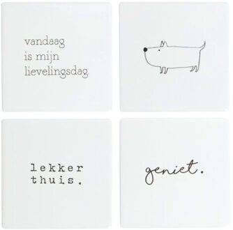 Gusta Set 4 Onderzetters/Wandtegels 10x10