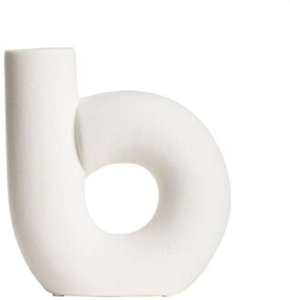 Gusta Vaas-B Vorm 14,4x5,2x15,4Cm Off White