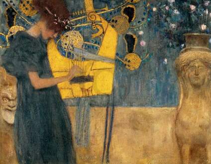 Gustav Klimt - Die Musik Kunstdruk 90x70cm