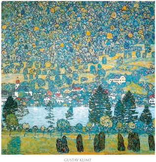 Gustav Klimt - Pendio Montano A Unterach Kunstdruk 70x70cm