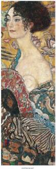 Gustav Klimt - Segnora Con Ventaglio Kunstdruk 20x50cm