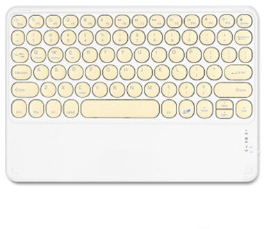 Guuooge Draadloze Bluetooth Voor Ipad Touch Toetsenbord Tablet Voor Ipad 8th Generatie Draadloze Externe Toetsenbord Voor Ipad geel gewoon