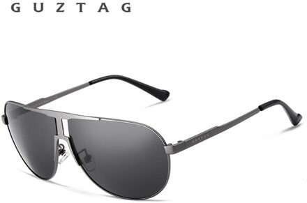 GUZTAG Klassieke Gepolariseerde Zonnebril mannen HD Goggle Geïntegreerde Eyewear zonnebril UV400 Voor Mannen G8026 grijs grijs