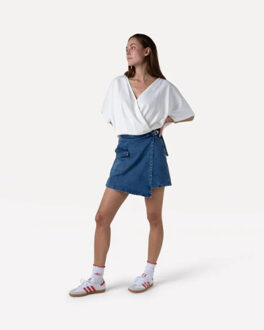 Gwen denim skort - Blauw