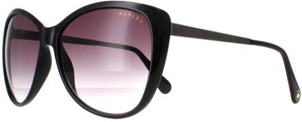 Gwyneth 104 glanzend zwart paarse zonnebril - One Size