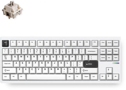 GX87 Ultra: White Electrophoresis Vintage White Aluminum Custom Mechanical Toetsenbord