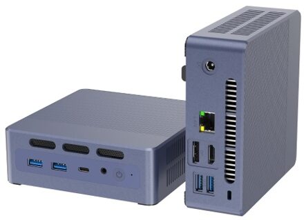 GXMO N9 Mini PC Desktop Computer with Intel ADL-N N95 Processor 8GB LPDDR5 RAM and 256GB SSD SATA Storage