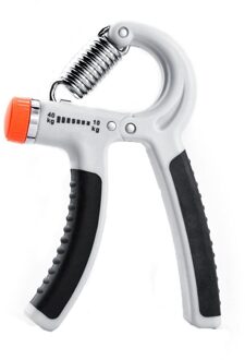 GYM Fitness Verstelbare Hand Gripper 10-40 KG Onderarm Uitoefenaar Heavy Grip Strength Training Tool Grijs