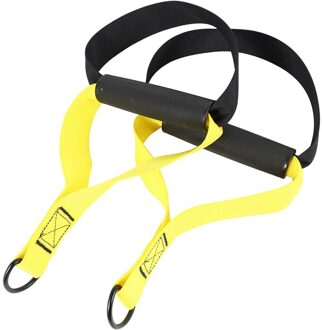 Gym Resistance Bands Handgrepen Anti-Slip Grip Sterke Singels Fitness Heavy Duty Kabel Machine Workout Apparatuur geel