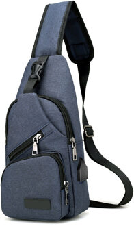 Gym Tassen Mode Mannen Schoudertas Usb Charge Anti Diefstal Beveiliging Waterdichte Reizen Man Crossbody Messenger Toevallige Tas ZJ55 blauw