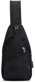 Gym Tassen Mode Mannen Schoudertas Usb Charge Anti Diefstal Beveiliging Waterdichte Reizen Man Crossbody Messenger Toevallige Tas ZJ55 zwart