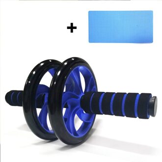 Gym Trainer Ab Roller Training Thuis Fitness Dubbele Wiel Stabiele Abdominale Power Wiel Buik Spier Oefening Apparatuur blauw 1
