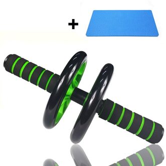 Gym Trainer Ab Roller Training Thuis Fitness Dubbele Wiel Stabiele Abdominale Power Wiel Buik Spier Oefening Apparatuur ZL-001A
