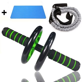 Gym Trainer Ab Roller Training Thuis Fitness Dubbele Wiel Stabiele Abdominale Power Wiel Buik Spier Oefening Apparatuur ZL-001B