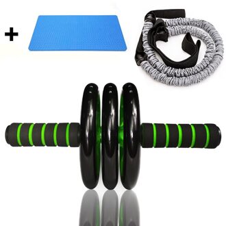 Gym Trainer Ab Roller Training Thuis Fitness Dubbele Wiel Stabiele Abdominale Power Wiel Buik Spier Oefening Apparatuur ZL-003B