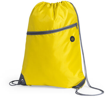 Gymtas - geel - sport rugtas - 8 liter - 44 cm - met extra voorvakje - polyester - rugzak