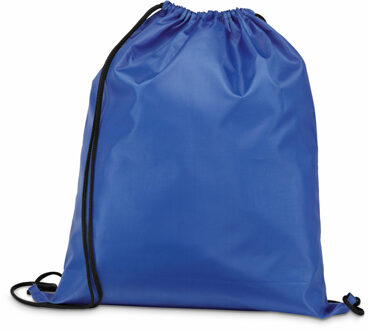 Gymtas/lunchtas/zwemtas met rijgkoord - voor kinderen - blauw - 35 x 41 cm - Rugzak