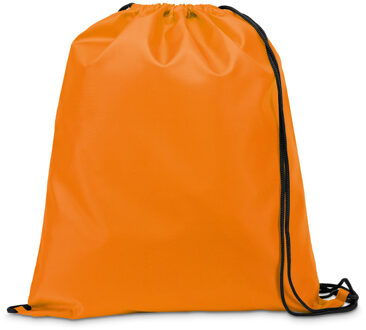 Gymtas/lunchtas/zwemtas met rijgkoord - voor kinderen - oranje - 35 x 41 cm