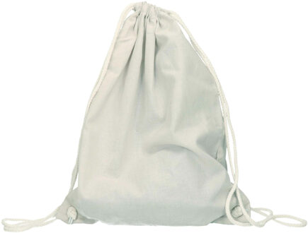 Gymtas sport/zwemmen - rugzak - lichtblauw - rijgkoord - 46 x 37 cm - katoen - Kinderen sporttasjes