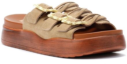 Gypsum Dames Sandalen Van Beige Suède - EU 39/ UK 6