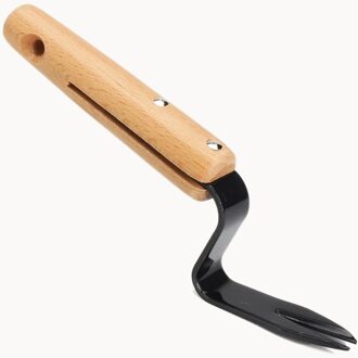 Gytb Gevorkte Hoofd Hand Wieder Puller Patio Carbon Staal Houten Handvat Tuin Verwijderen Onkruid Schop Tuin Binnenplaats Trimmen Gereedschap