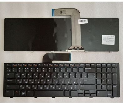Gzeele Russische Ru Versie Toetsenbord Voor Dell NSK-DZ0BQ NSK-DZ0SQ AEGM7U00030 454RX 0454RX V119725AS1 Laptop Met Frame