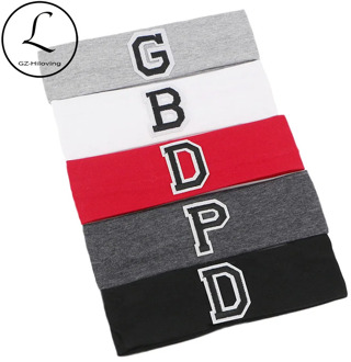 GZHilovingL Baby Boys Girls Intital Letter Headbands Child Kids Soft Solid Cotton Elastic Headwear Hair Band Hair Accessories